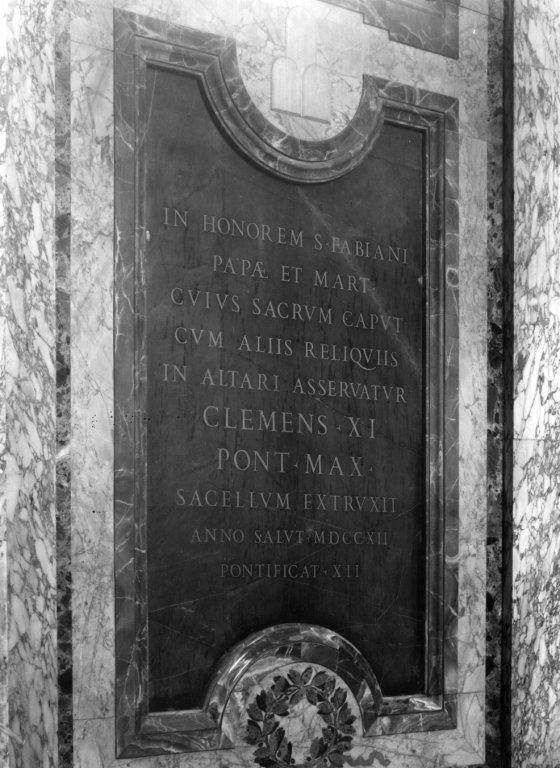 lapide - ambito romano (sec. XVIII)